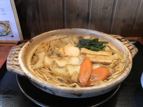 「土鍋煮込「猪の内臓鍋」味噌」@麺創 なな家の写真