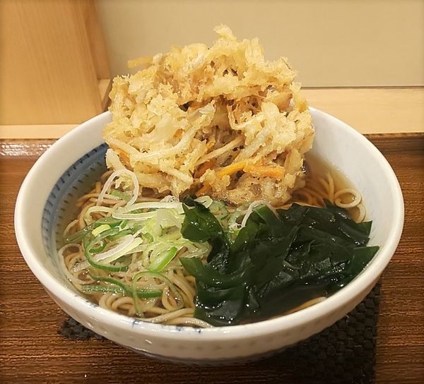 「かき揚げそば（温）420円」@しぶそば 池袋店の写真