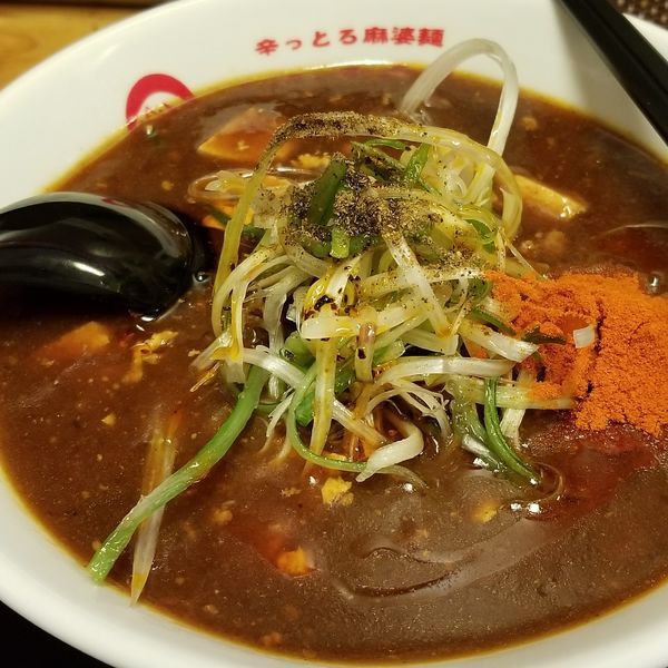 「辛っとろ麻婆麺　レベル3（大辛）大盛」@辛っとろ麻婆麺 あかずきんの写真