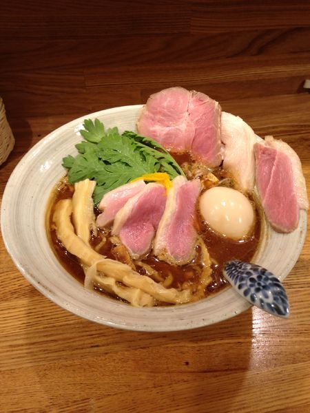 「味玉肉増し赤味噌そば 1200円」@中華そば きなりの写真