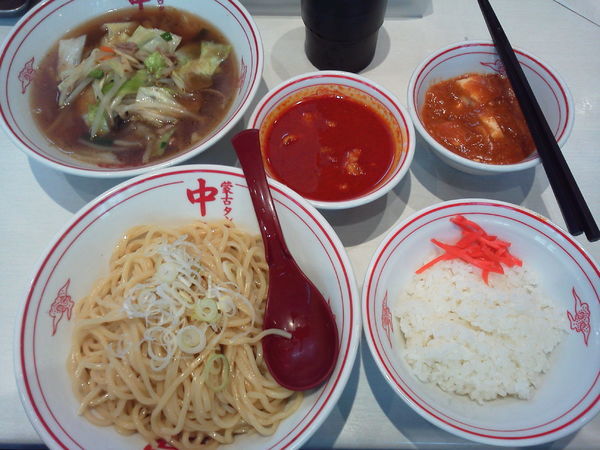 「冷やし醤油780+定食180+北極ス180=1140円」@蒙古タンメン中本 秋津店の写真