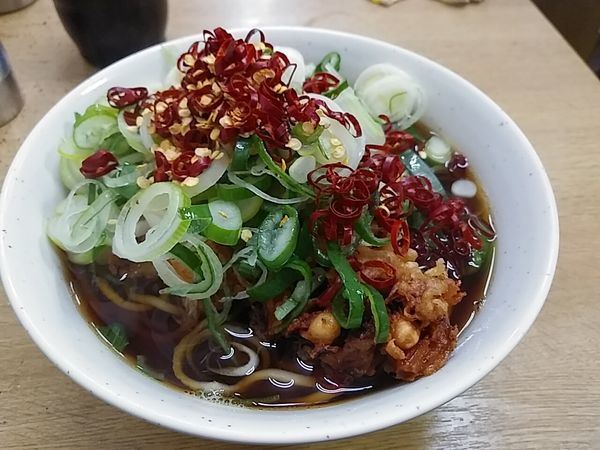 「ゲソ紅生姜そば」@一由そば 日暮里店の写真