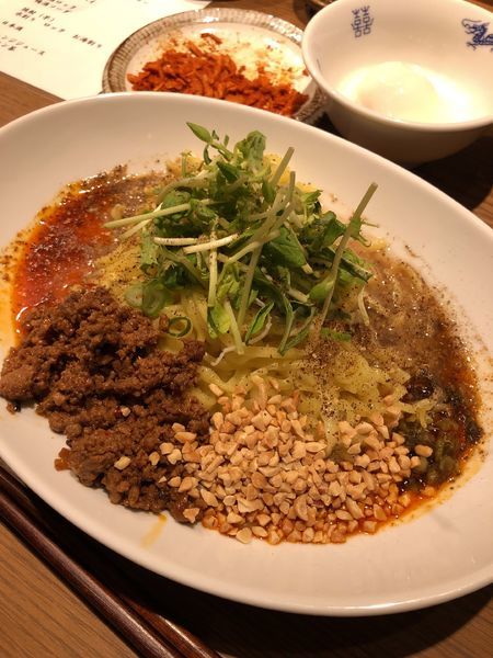 「汁無し麻辣担々麺 850円」@中華そば 二階堂の写真