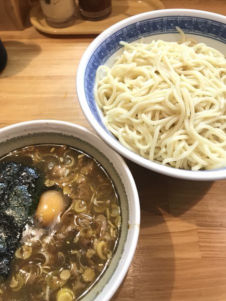 「つけめん、中、辛味、生卵」@自家製中華そば としおかの写真