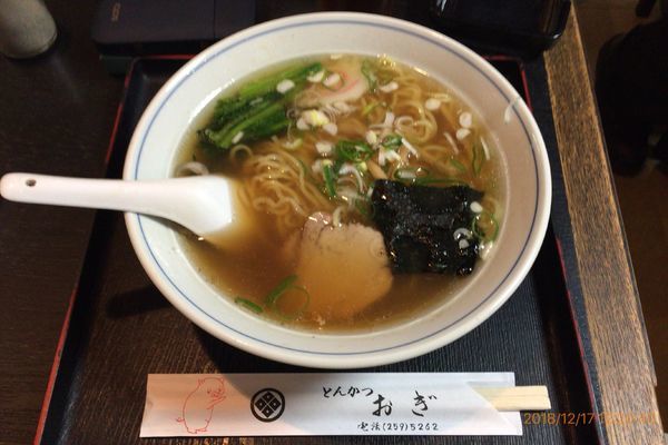 「ラーメン  感謝day 450円(通常価格500円)」@とんかつ おぎの写真