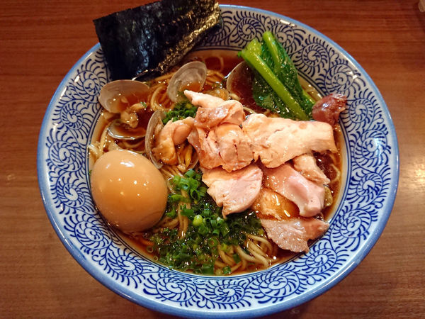 「限定 生姜とアサリのほかほかそば(醤油)」@煮干しつけ麺 宮元の写真