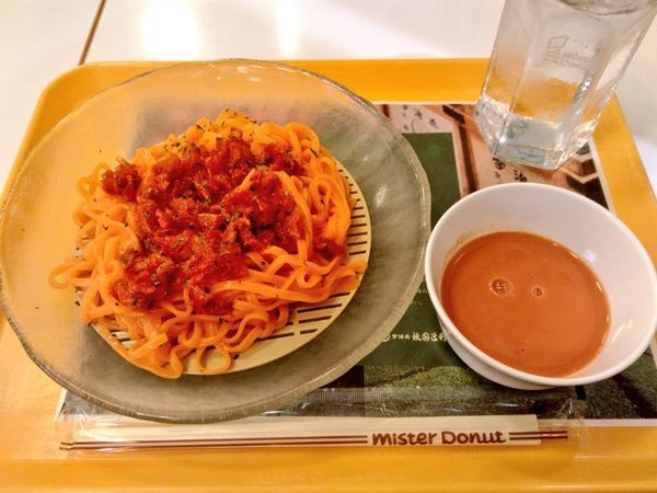 「期間限定 トマト豆乳ベジ涼風麺」@ミスタードーナツ サンエー大山店の写真