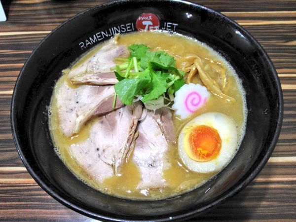 「鶏煮込みそば ダブル」@ラーメン人生 JET 福島本店の写真