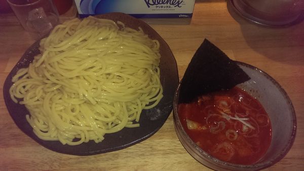 「辛味つけ麺、特盛、辛味MAX」@つけ麺屋 やすべえ 渋谷店の写真