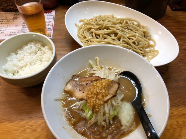 「G郎つけ麺 880円 サービス小ライス」@三代目麺処 「まるは」極 船橋店の写真