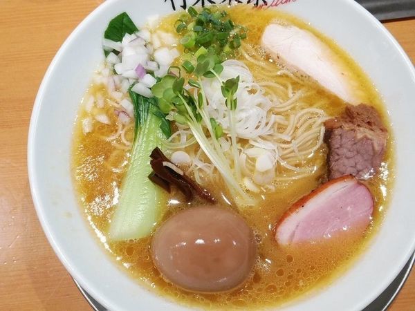 「鶏そば＋味玉」@竹末東京プレミアムの写真