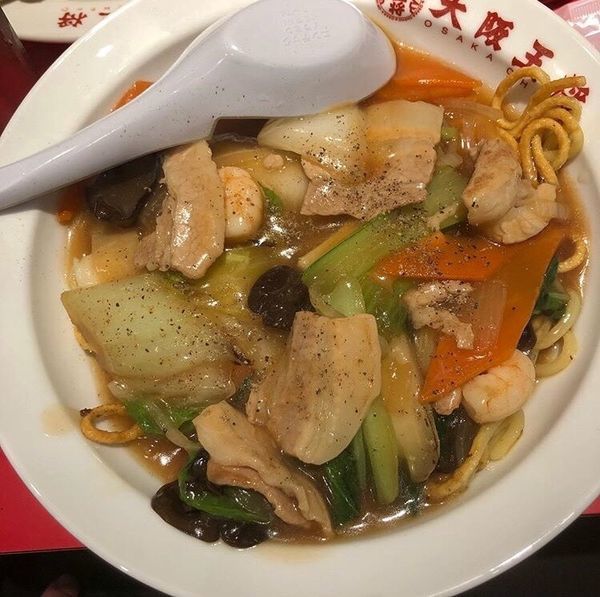 「あんかけ焼そば」@大阪王将 新宿店の写真