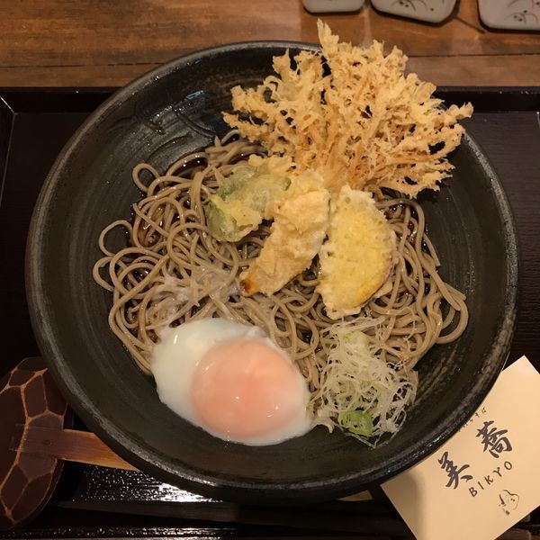 「野菜天そば」@手打ちそば 美喬の写真