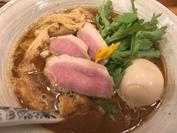 「赤味噌そば900円+味玉100円」@中華そば きなりの写真