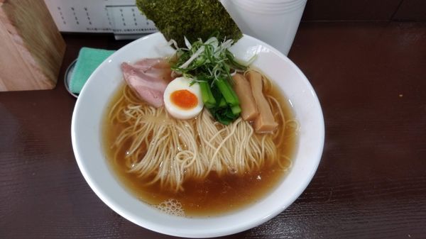 「魚介醤油　並　大盛り(910円)」@中華そば うお青の写真