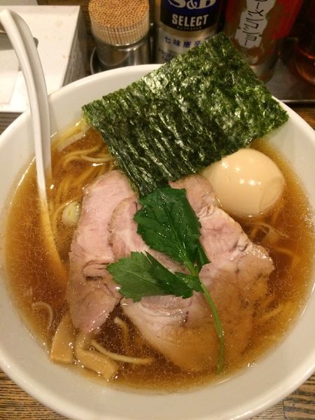 「平子煮干しそば750円➕味玉120円」@新橋 纏の写真