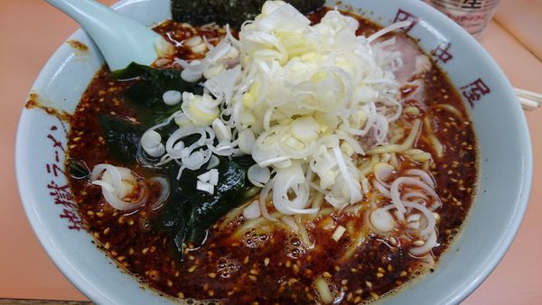 「地獄ラーメン極上3 大盛無料 ネギ薬味」@地獄ラーメン 田中屋の写真