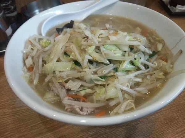 「タンメン 半炒飯 1000円 野菜増し 無料」@中華 味一の写真