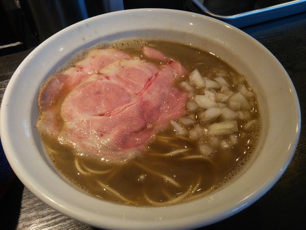 「煮干蕎麦 800円 黒酢の和え玉 200円」@弘明寺丿貫の写真