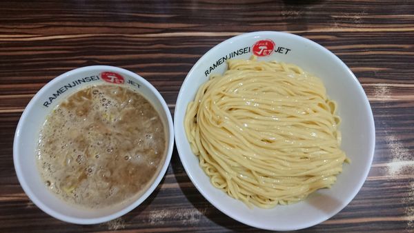 「鶏煮込みつけ麺大盛 980円」@ラーメン人生 JET 福島本店の写真