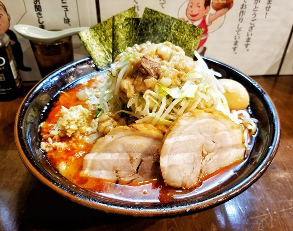 「つけ味大ショウガW味玉」@麺屋 歩夢の写真