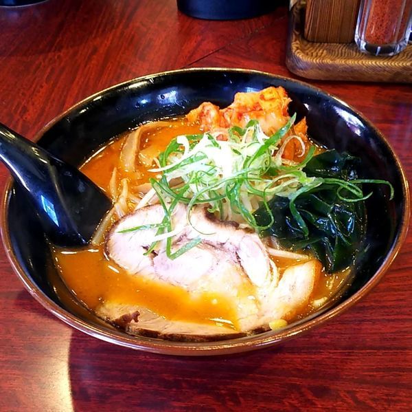 「キムチらーめん」@北海道らーめん ひむろ 上野店の写真