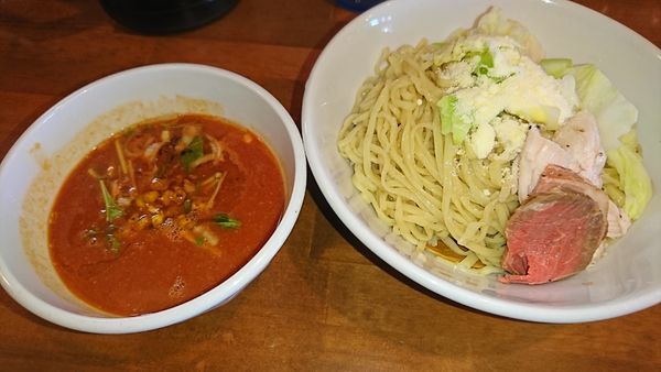 「つけめんチリトマト(800円)」@自家製麺ラーメンKの写真
