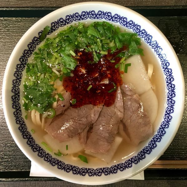 「蘭州牛肉面（三角麺）」@馬子禄 牛肉面の写真