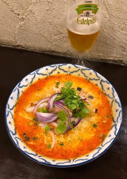 「12月限定・本気のトムヤムクンラーメン¥900」@づゅる麺 池田の写真