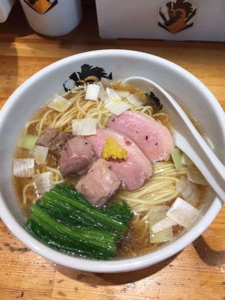 「鴨中華そば（醤油）850円　（大盛りクーポン利用）」@満鶏軒の写真