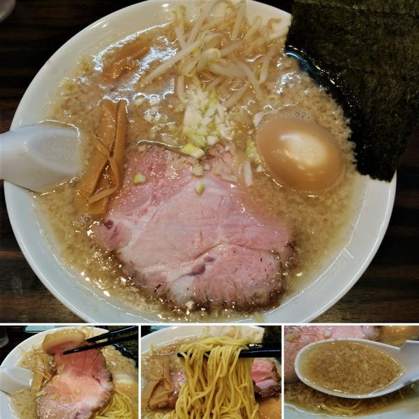 「背脂醤油ラーメン(細麺)  750円」@稲荷屋の写真