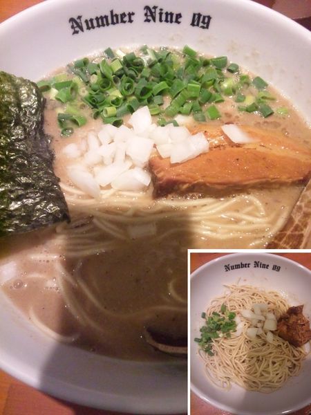 「濃厚らーめん800円＋和え玉煮干し250円」@麺Dining Number Nine 09の写真