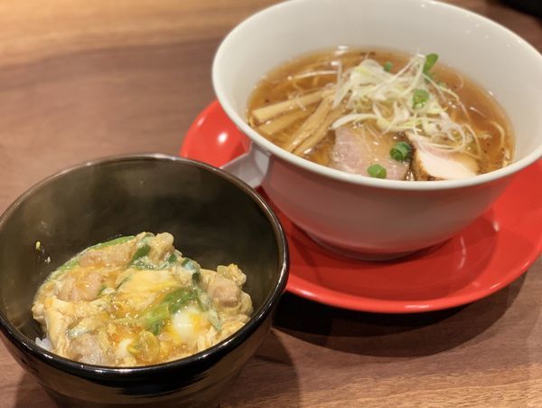 「醤油そば＋親子丼セット」@メンヤ シモヤマの写真