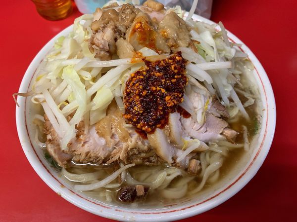 「大ダブルヤサイアブララーユ1100円」@ラーメン二郎 千住大橋駅前店の写真