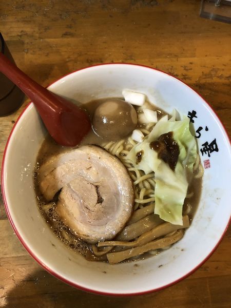 「豚骨ラーメン + 味たま// 800円」@きら星の写真