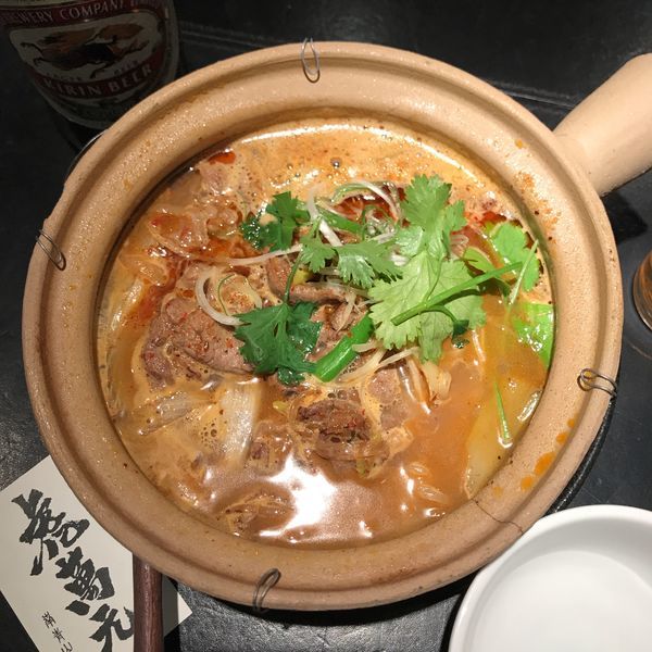 「香辛料の効いた大陸の羊煮込み麺（大陸羊肉麺）」@虎萬元 南青山店の写真