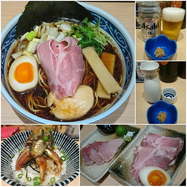 「黒醤油煮干しそば￥750」@寿製麺 よしかわ 西台駅前店の写真