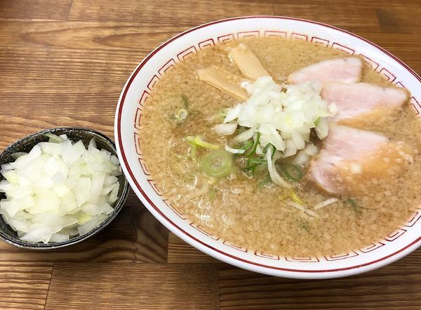 「みそ（固め他￥700）＋タマネギ増（￥50）」@喜多方食堂 浅草本店の写真