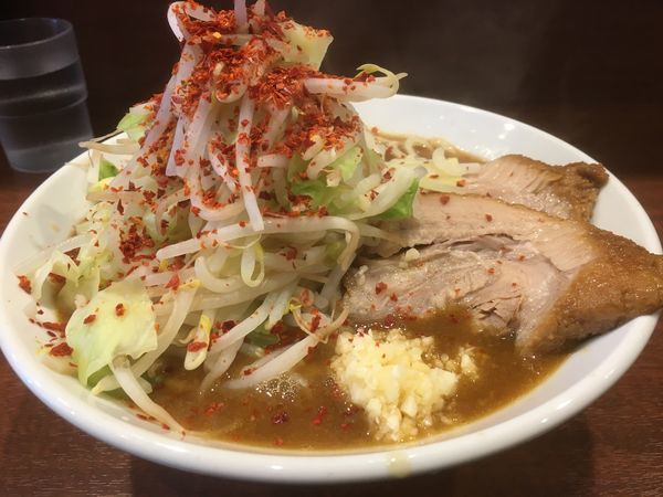 「ラーメン（ﾆﾝﾆｸｽｸﾅﾒ ﾔｻｲﾁｮｲﾏｼ ﾄｳｶﾞﾗｼ）」@麺屋 づかちゃんの写真