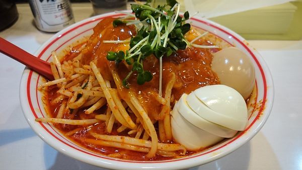 「北極の火山 味玉 玉子(クーポン)」@蒙古タンメン 中本 亀戸店の写真