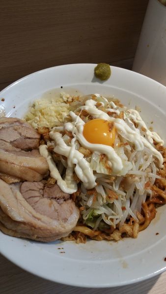 「ラーメン汁なし」@麺屋 味方の写真