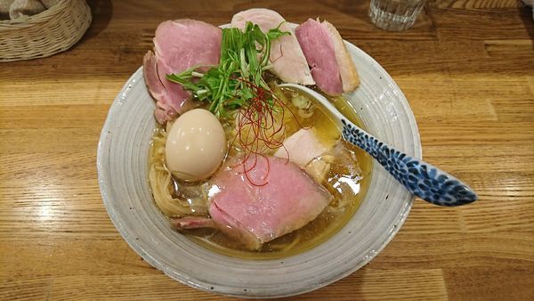 「味玉肉増し塩そば(1100円)」@中華そば きなりの写真