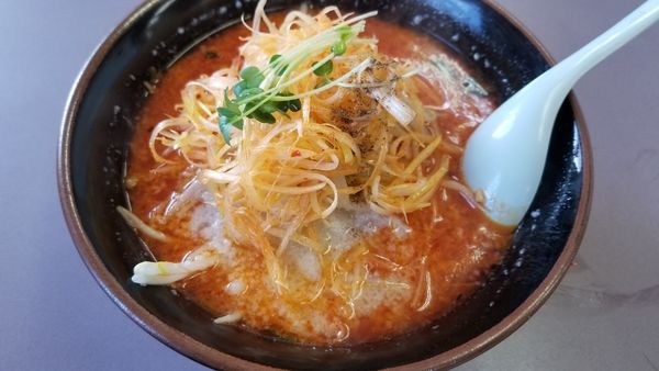 「大辛ラーメン　こってりトッピング」@くるまやラーメン 松本筑摩店の写真