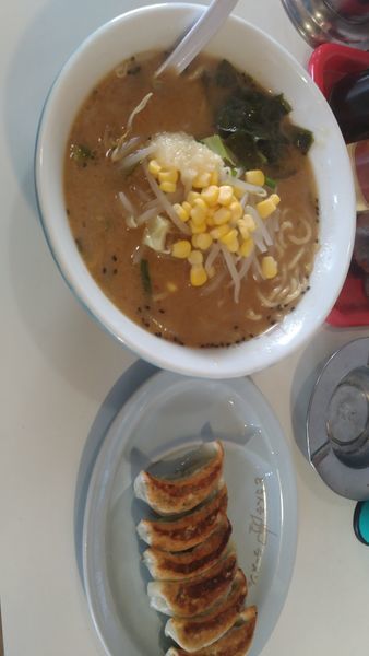 「味噌らーめん大蒜増　　　&自家製餃子」@札幌ラーメンどさん子 小野上店の写真