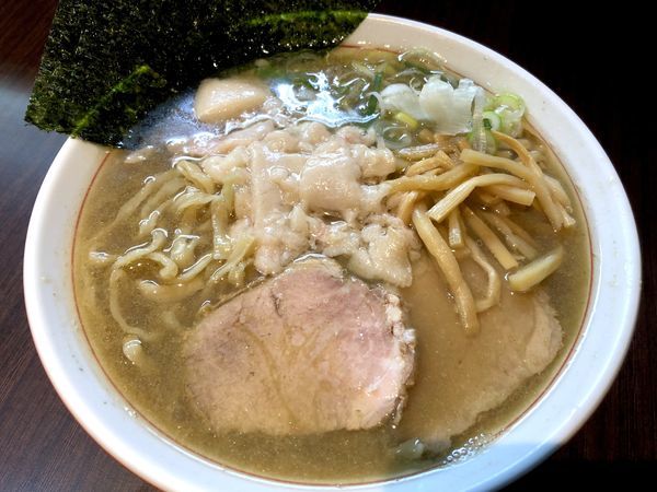 「ラーメン小（650円）＋身入り」@手打ち中華そば 酒田の写真