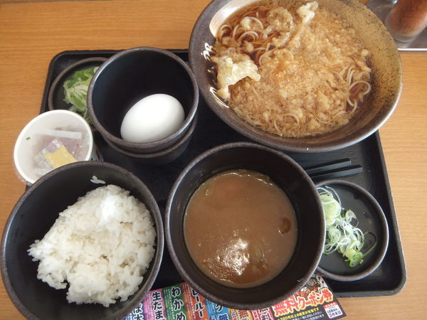 「朝そば(納豆)360円＆クーポンでカレールー」@ゆで太郎 柏名戸ヶ谷店の写真