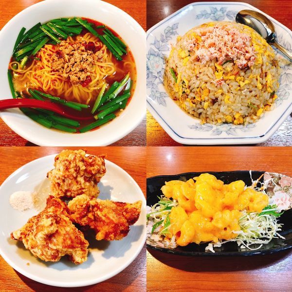 「台湾ラーメン､カニ炒飯､唐揚げ､エビマヨ」@香楽園の写真