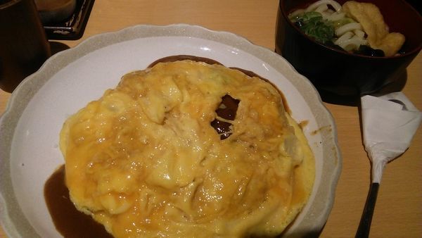 「オムカレー うどんセット 990円」@一番どり 新橋東口店の写真