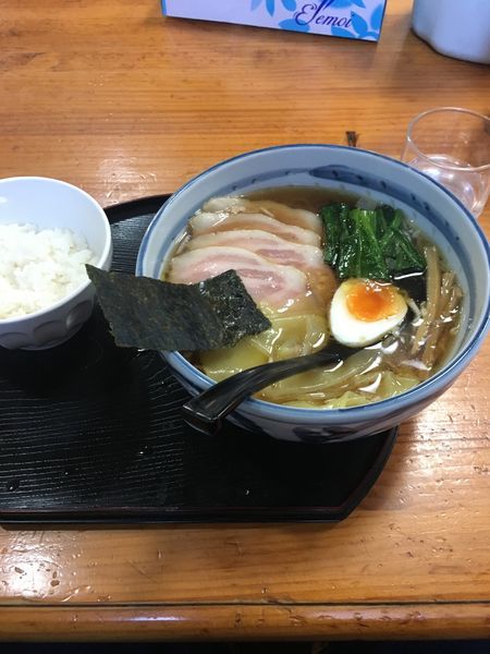 「叉焼ワンタン麺 サービス半ライス」@奥州白河ラーメン ○政の写真