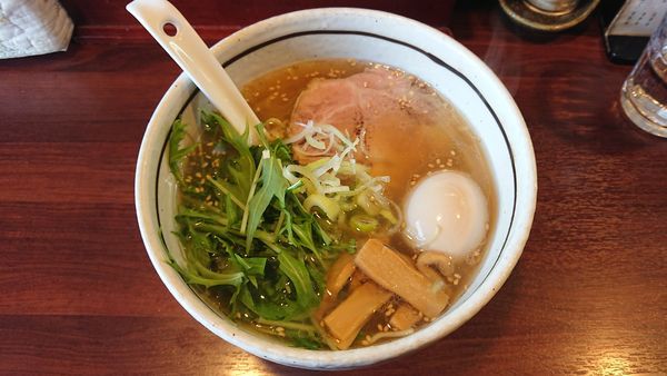 「しお味玉らーめん 700円 + ちゃーしゅー丼 250円」@麺屋 旬の写真
